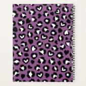 Tierdruck, Lila Leopard, Herz, Ihr Name Planer (Rückseite)