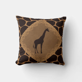 Tierdruck mit Giraffe Kissen