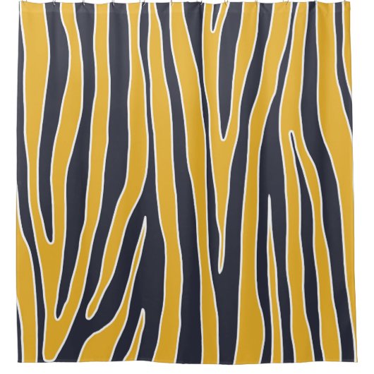 Tierdruck, modernes Design, senkrechte Streifen Duschvorhang (Vorderseite)
