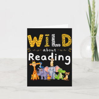 Tierdruck-Motiv 'liest ein Buch'-Charakter Kinder  Karte