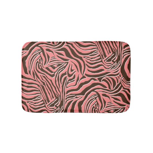 Tierdruck, nahtloses Zebramuster. Badematte (Vorderseite)
