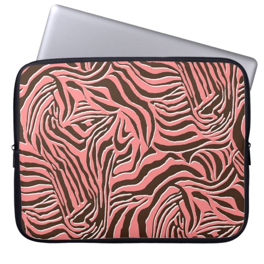 Tierdruck, nahtloses Zebramuster. Laptopschutzhülle (Vorderseite)