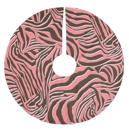 Tierdruck, nahtloses Zebramuster. Polyester Weihnachtsbaumdecke (Vorderseite)