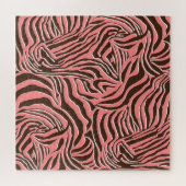 Tierdruck, nahtloses Zebramuster. Puzzle (Horizontal)