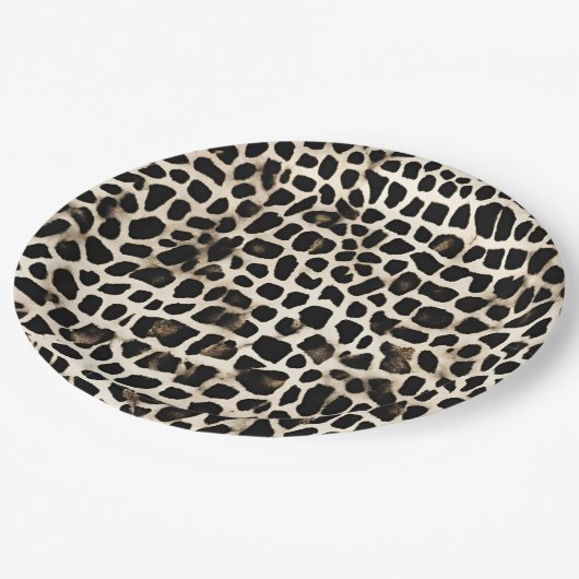 Tierdruck - Papierplatte Pappteller (Schrägansicht)