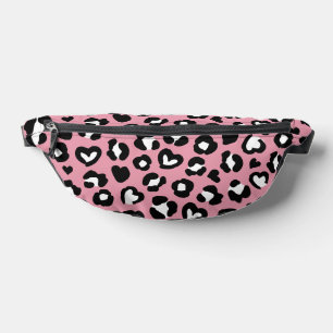 Tierdruck, rosa Leopard, Geparden, Herz Bauchtasche