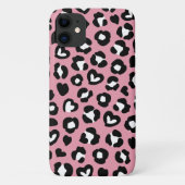 Tierdruck, rosa Leopard, Geparden, Herz Case-Mate iPhone Hülle (Rückseite)