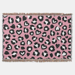 Tierdruck, rosa Leopard, Geparden, Herz Decke