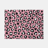 Tierdruck, rosa Leopard, Geparden, Herz Fußmatte (Vorderseite)