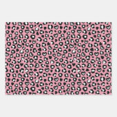 Tierdruck, rosa Leopard, Geparden, Herz Geschenkpapier Set (Vorderseite 3)