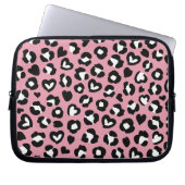 Tierdruck, rosa Leopard, Geparden, Herz Laptopschutzhülle (Vorderseite)