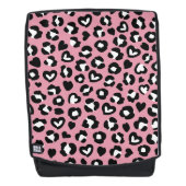 Tierdruck, rosa Leopard, Geparden, Herz Rucksack (Vorderseite)