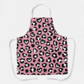 Tierdruck, rosa Leopard, Geparden, Herz Schürze (Vorderseite)