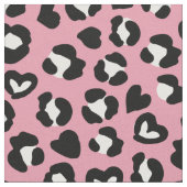 Tierdruck, rosa Leopard, Geparden, Herz Stoff (Nahaufnahme)