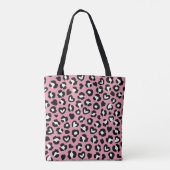 Tierdruck, rosa Leopard, Geparden, Herz Tasche (Rückseite)
