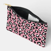 Tierdruck, rosa Leopard, Geparden, Herz Zubehörtasche (Offen)