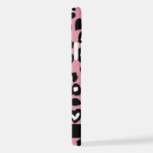 Tierdruck, rosa Leopard, Herz, Ihr Name iPhone Hülle (Rechte Seite)