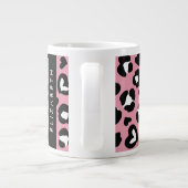 Tierdruck, rosa Leopard, Herz, Ihr Name Jumbo-Tasse (Rückseite)