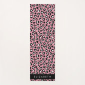 Tierdruck, rosa Leopard, Herz, Ihr Name Yogamatte (Vorderseite)