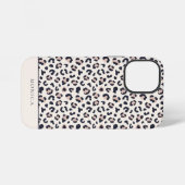 Tierdruck rosa Monogramm iPhone Hülle (Rückseite (Horizontal))