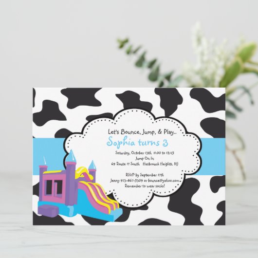 Tierdruck-Schlag-Haus-Party Einladung (Stehend Vorderseite)