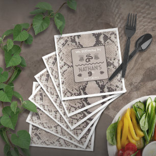 Tierdruck-Schlangen-Geburtstagspapier-Serviette Serviette