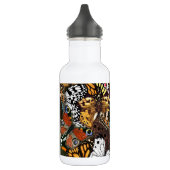 Tierdruck. Schmetterlingsflügel. Edelstahlflasche (Links)