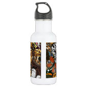 Tierdruck. Schmetterlingsflügel. Edelstahlflasche (Rückseite)