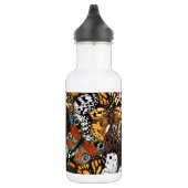 Tierdruck. Schmetterlingsflügel. Edelstahlflasche (Rechts)