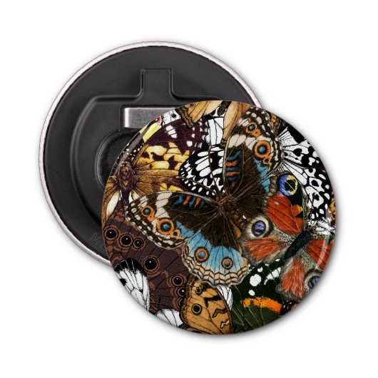 Tierdruck. Schmetterlingsflügel. Flaschenöffner (Vorderseite)