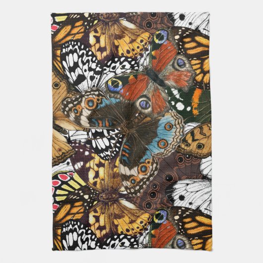Tierdruck. Schmetterlingsflügel. Geschirrtuch (Vertikal)