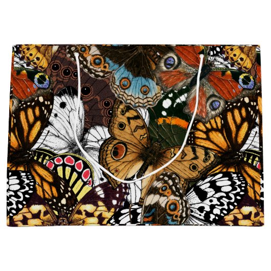 Tierdruck. Schmetterlingsflügel. Große Geschenktüte (Vorderseite)