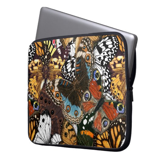 Tierdruck. Schmetterlingsflügel. Laptopschutzhülle (Vorderseite Links)