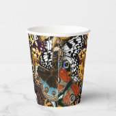 Tierdruck. Schmetterlingsflügel. Pappbecher (Rechts)