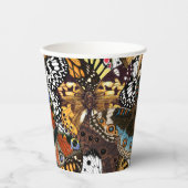 Tierdruck. Schmetterlingsflügel. Pappbecher (Vorderseite)