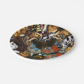 Tierdruck. Schmetterlingsflügel. Pappteller (Schrägansicht)