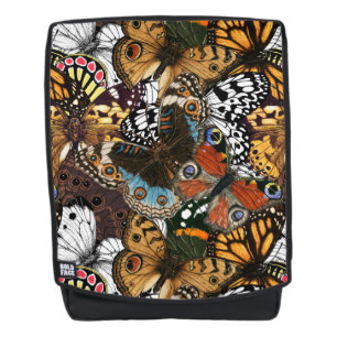 Tierdruck. Schmetterlingsflügel. Rucksack