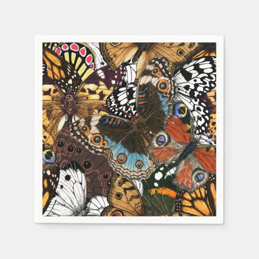 Tierdruck. Schmetterlingsflügel. Serviette (Vorderseite)