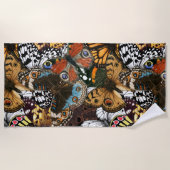 Tierdruck. Schmetterlingsflügel. Strandtuch (Vorderseite)