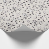 Tierdruck SCHNEE-LEOPARD Geschenkpapier (Ecke)