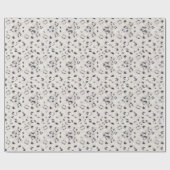 Tierdruck SCHNEE-LEOPARD Geschenkpapier (Flach)