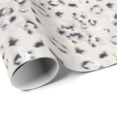 Tierdruck SCHNEE-LEOPARD Geschenkpapier (Rolleneckpunkt)