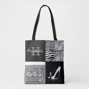 Tierdruck-u. Absatz-Mode-Collage Tasche