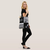 Tierdruck-u. Absatz-Mode-Collage Tasche (Am Model)