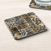 Tierdruck - Untersetzer aus Hartkunststoff (Linke Seite)