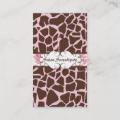 Tierdruck-Visitenkarte: Rosa Visitenkarte (Rückseite)