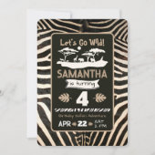 Tierdruck Zebra Geburtstag Einladung (Vorderseite)