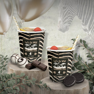 Tierdruck-Zebra-Geburtstagspapierbecher Pappbecher