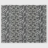 Tierdruck, Zebra in Schwarz und Weiß Geschenkpapier (Flach)