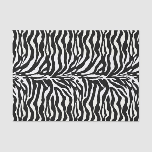 Tierdruck, Zebra in Schwarz und Weiß Seidenpapier (Vorderseite)